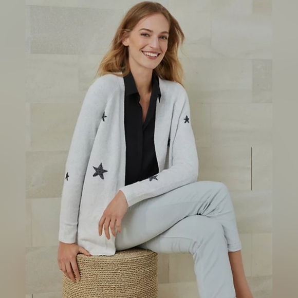 The White company Sparkle Star Cardigan with Alpaca, size US M - Picture 7 of 10